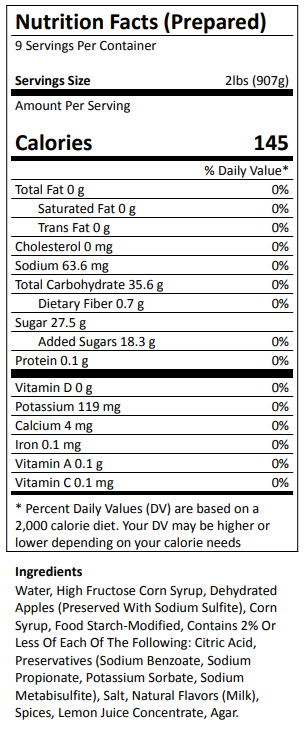Apple Pie, Cake & Pastry Filling