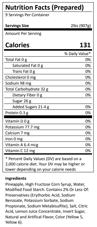 Pineapple Pie & Pastry Filling
