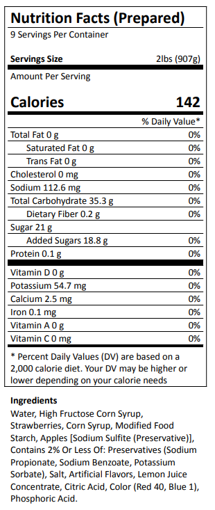 Strawberry Pie, Cake & Pastry Filling