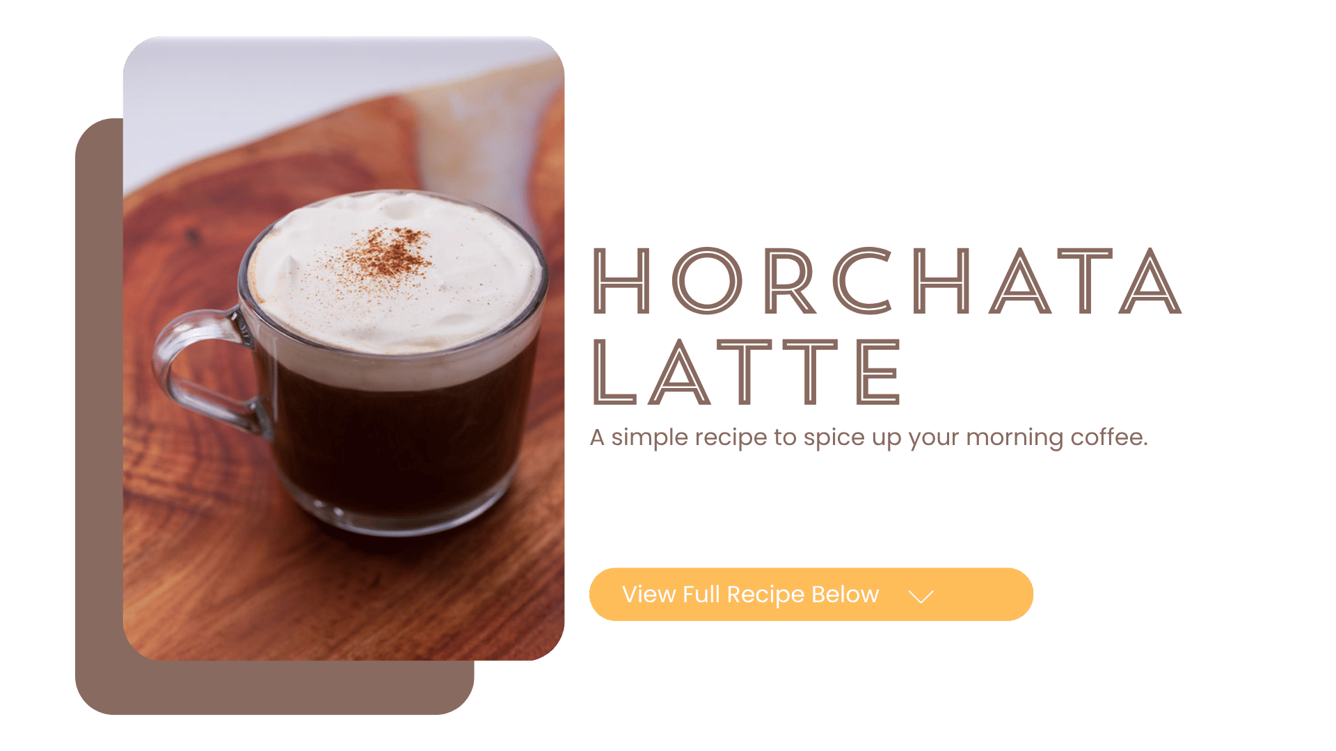 Easy Horchata Latte Recipe
